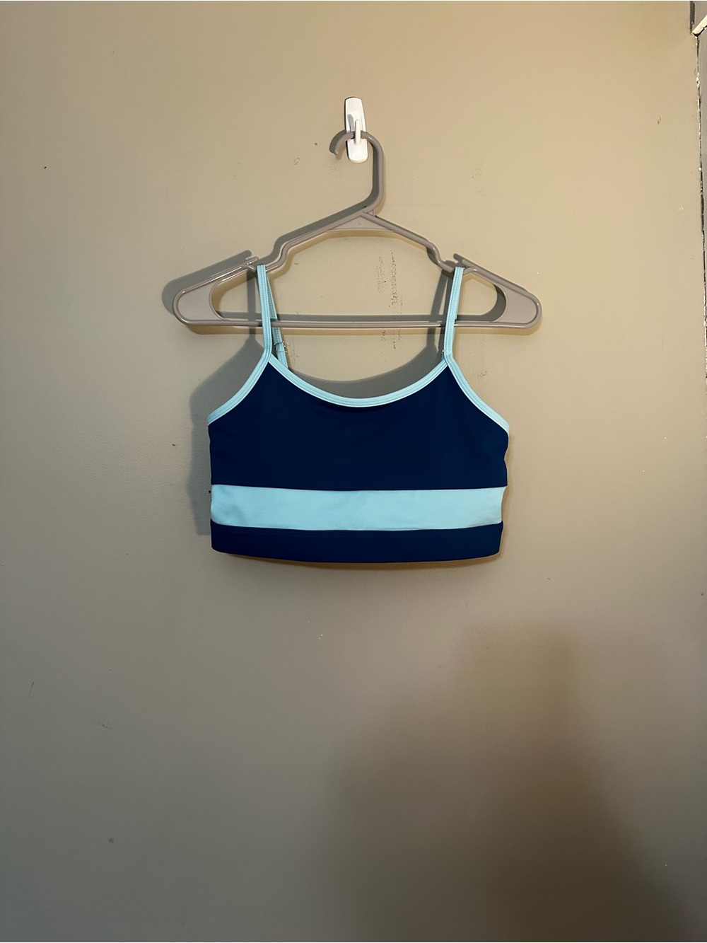 WILO Navy Sports Bralette with Light Blue Trim